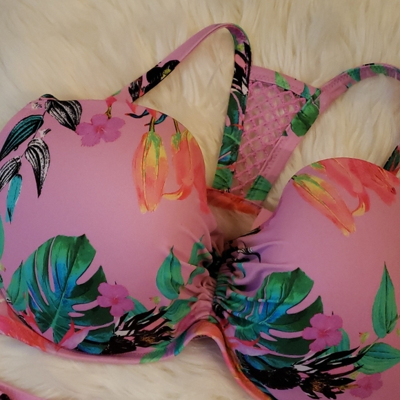 Tropical Pink Floral Bikini - Picture 2 of 7